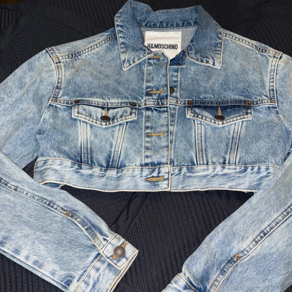 Moschino Crop Jean Jacket